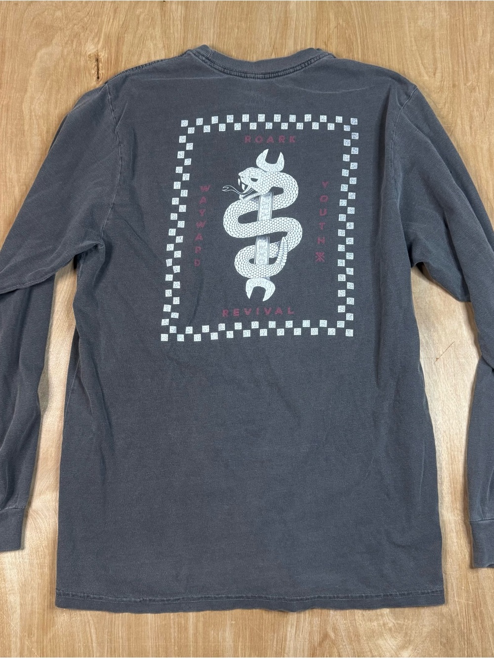 ROARK Mens Gray Long Sleeve Crew Neck Jamie Thomas Capsule Graphic Tee M - Picture 5 of 6